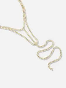 SOHI Silver-Plated Layered Necklace