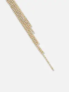 SOHI Silver-Plated Minimal Designer Choker Necklace