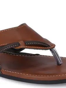 The Roadster Lifestyle Co. Men Tan Brown Textured Comfort Sandals