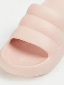 Ginger by Lifestyle Women Striped Open Toe Sliders