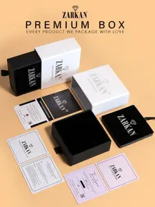 Zarkan Sterling Silver Rhodium Plated Cubic Zirconia Studded Eye To Eye Toe Rings