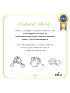 Zarkan Set Of 2 Rhodium Plated CZ Adjustable Toe Rings