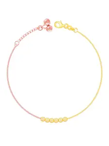 GIVA  925 Sterling Silver  Rose Gold & Gold Plated Beaded Anklets