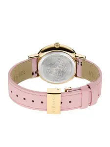 Versace Women Leather Straps Textured Analogue Watch VE3D00222