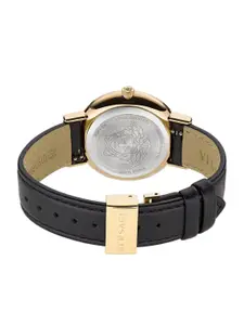 Versace Women Textured Stainless Steel Analogue Watch VE3D00322