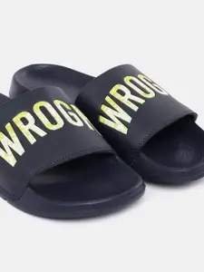 WROGN Men Brand Logo Printed Sliders