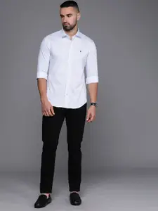 Louis Philippe Sport Pure Cotton Smart Slim Fit Geometric Printed Casual Shirt