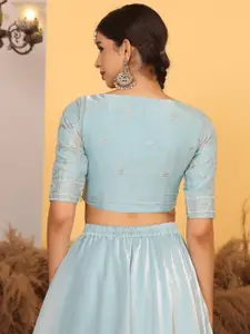 Ethnovog Embroidered Ready To Wear Lehenga & Blouse With Dupatta