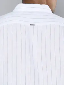 Levis Redloop Pure Linen Slim Fit Striped Casual Shirt