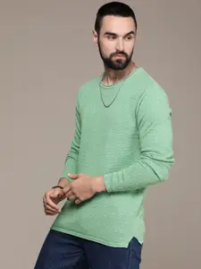 Roadster Men Solid Pullover Sweater