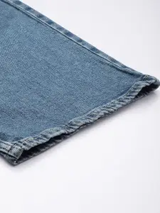 Levis Women Relaxed Fit Highly Distressed Heavy Fade Stretchable Jeans