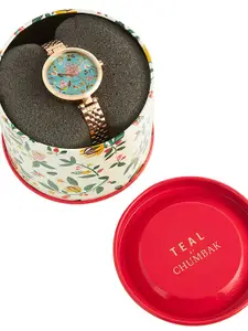 TEAL BY CHUMBAK Women Printed Dial & Stainless Steel Bracelet Watch 8907605129551
