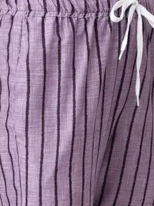 NOIRA Women Pack Of 2 Striped Lounge Pants