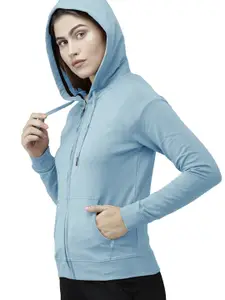 BAESD Hooded Front-Open Cotton Sweatshirt