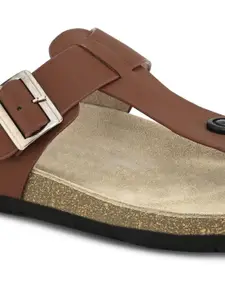 IMCOLUS Men Buckle Detail Comfort Sandals
