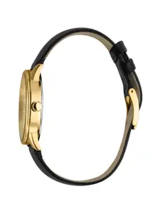 ESPRIT Women Brass Dial & Leather Straps Analogue Watch ES1L082L0025