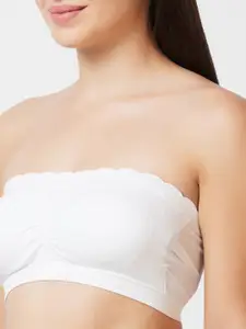 FashionRack Pack Of 3 Half Coverage Lightly Padded Cotton Bandeau Bra With All Day Comfort