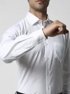 Van Heusen Men White Party Shirt