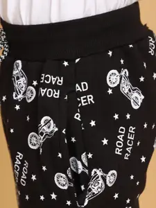 V-Mart Boys Printed Cotton Fleece Joggers