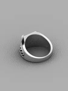 Vitra Jewellery Men Rhodium-Plated Finger Ring