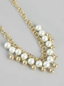 Carlton London Gold-Plated Pearls-Studded Necklace