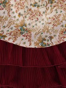 Wish Karo Girls Printed Top With Skirt