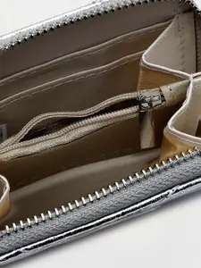 max Women PU Textured Zip Around Wallet Wallet