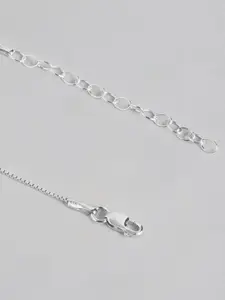 Zavya Women Rhodium-Plated Pearl Studded Sterling Silver Necklace with Earrings