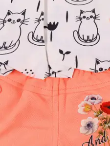 Wish Karo Girls Printed Sleeveless Top With Shorts