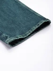 Nautica Men Straight Fit Low-Rise Heavy Fade Stretchable Jeans