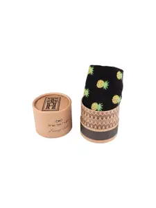 The Tie Hub Men Pineapple Patterned Calf-Length Socks