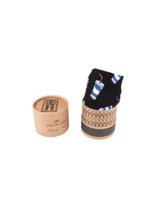 The Tie Hub Men Cold Drinks Bottle Patterned Calf-Length Socks