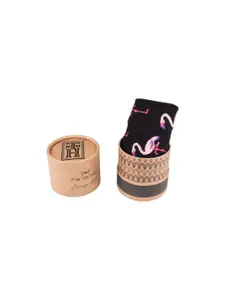 The Tie Hub Men Flamingos Patterned Calf-Length Socks