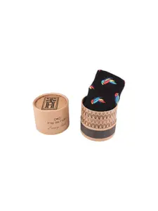 The Tie Hub Patterned Calf-Length Cotton Socks