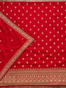 Koskii Embroidered Raw Silk Unstitched Dress Material