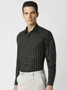 Van Heusen Slim Fit Gingham Checked Pure Cotton Formal Shirt