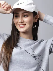 DressBerry Typography Printed Cotton Pullover