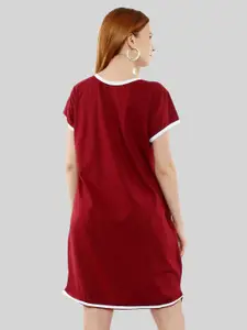 SillyBoom Graphic Printed Pure Cotton Maternity T Shirt Night Dress