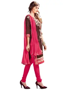 MANVAA Ethnic Motifs Embroidered Sequinned Unstitched Dress Material