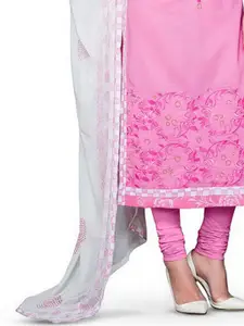 MANVAA Floral Embroidered Unstitched Dress Material