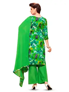 MANVAA Floral Embroidered Unstitched Dress Material