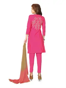 MANVAA Floral Embroidered Unstitched Dress Material