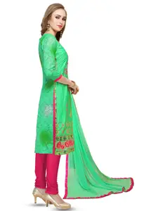 MANVAA Ethnic Motifs Embroidered Unstitched Dress Material