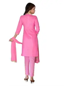 MANVAA Ethnic Motifs Woven Design Thread Work Detailed Unstitched Dress Material