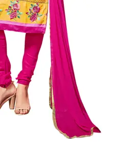 MANVAA Floral Embroidered Unstitched Dress Material