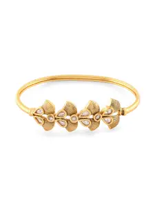 Zaveri Pearls Women Cubic Zirconia Gold-Plated Kada Bracelet