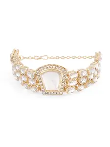 Zaveri Pearls Gold-Plated Wraparound Bracelet