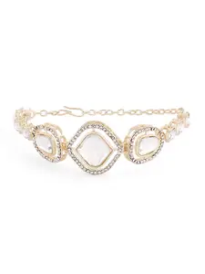 Zaveri Pearls Gold-Plated Wraparound Bracelet