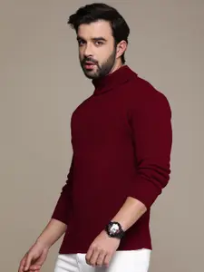 Roadster Men Turtle Neck Acrylic Pullover
