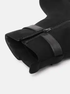 CORSICA Women Block Heel Buckle Detail Mid-Top Boots